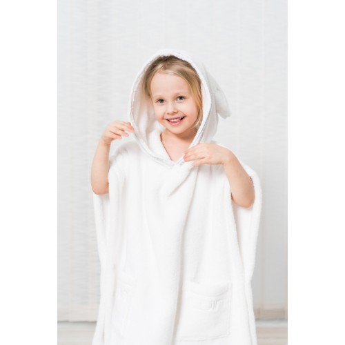 Luin Living dětský pončo ručník 1 - 5 let 100% bavlna snow