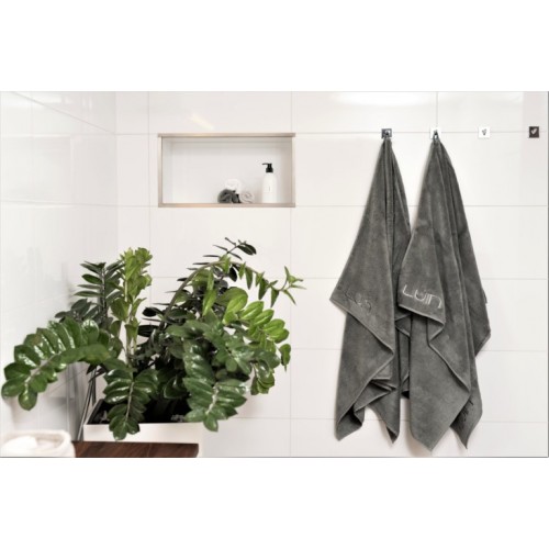 Luin Living velký ručník do sauny 100% bavlna 100 x 150 cm Granit